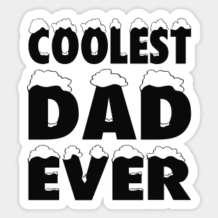 Funny Coolest Dad Ever Father's Day Typography Sticker